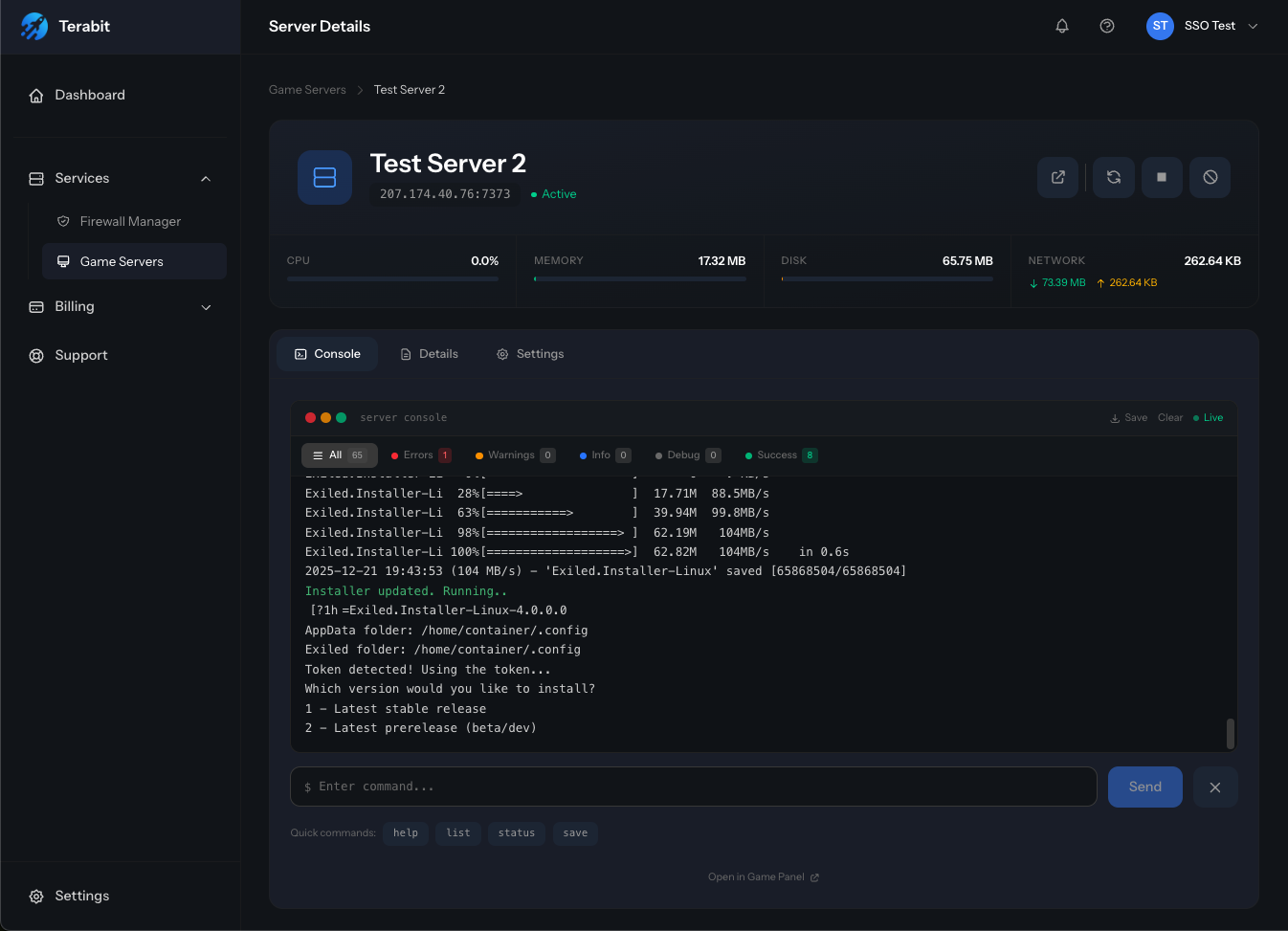 Terabit Portal Preview